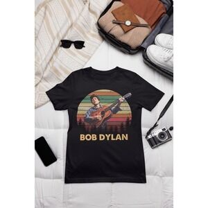 Bob Dylan Retro Folk Rock Music Legend Graphic T-Shirt